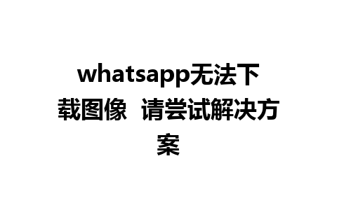 whatsapp无法下载图像  请尝试解决方案